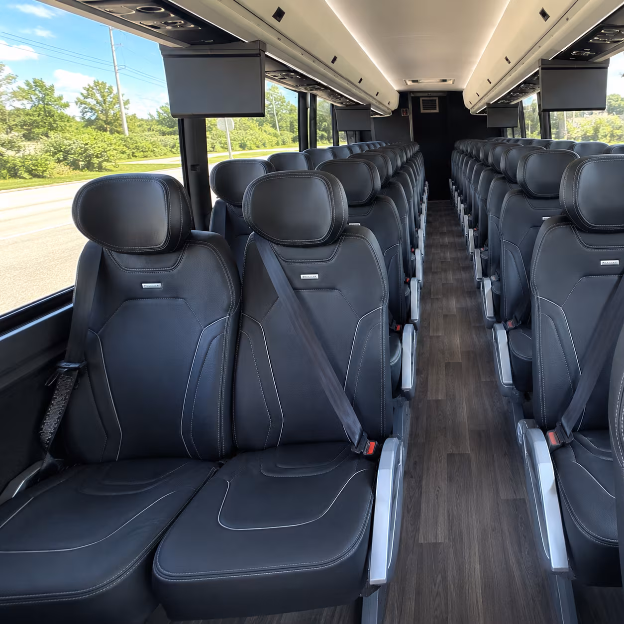 knoxville 47 passenger charter bus inside