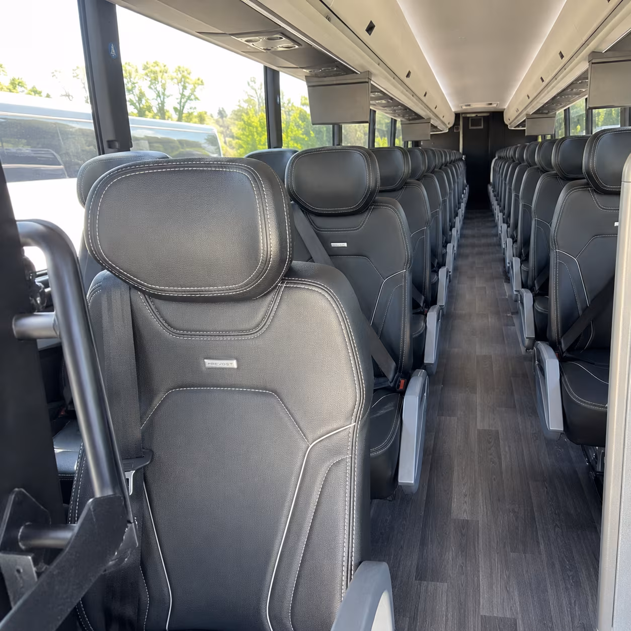 knoxville 47 passenger charter bus interior