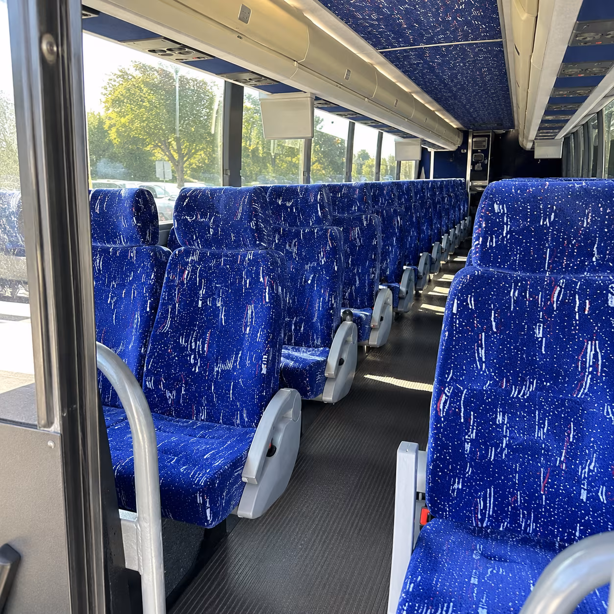knoxville 50 passenger charter bus inside