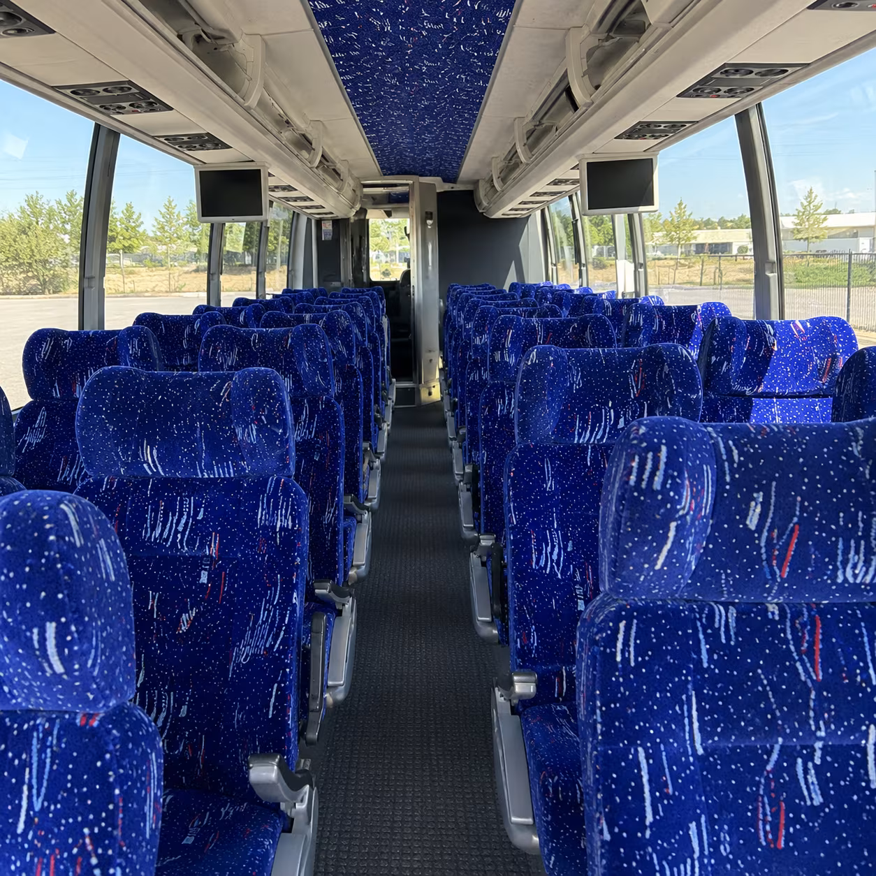 knoxville 54 passenger charter bus interior