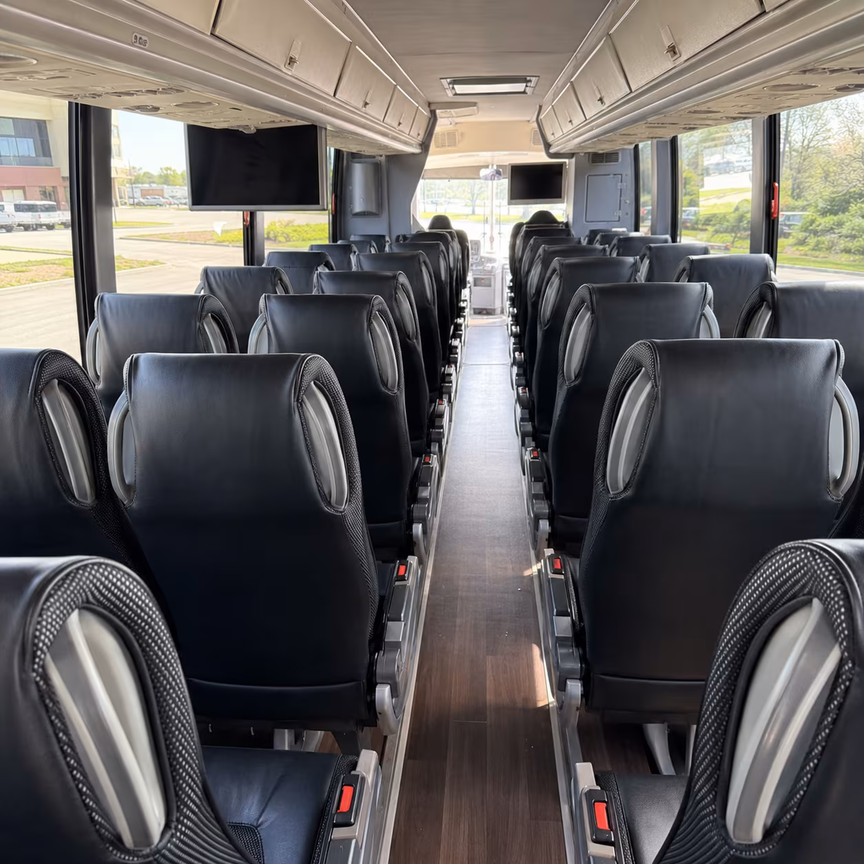 knoxville 56 passenger charter bus inside